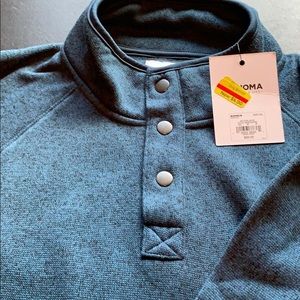 Pullover fleece sweater NWT size 2XL blue green